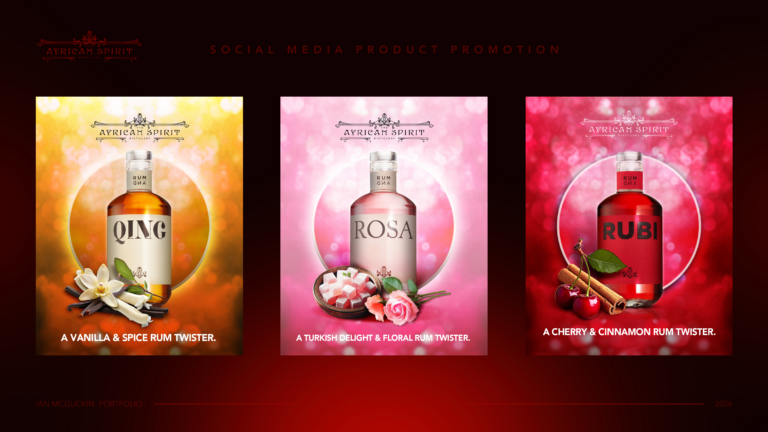 African Spirits product campaign