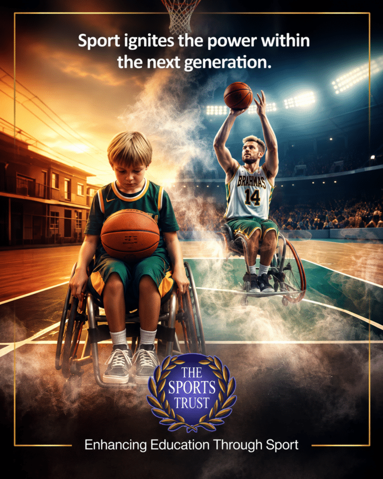 Sports Trust campaign artwork about sport and the next generation